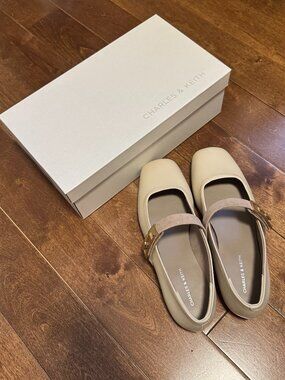 Charles & Keith Two Tone Mary Jane Flats